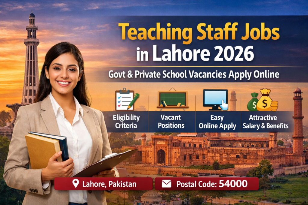  Teaching Staff Jobs in Lahore 2026