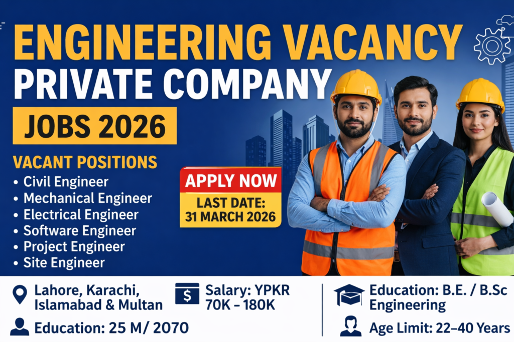 Engineering Vacancy Private Company Jobs 2026