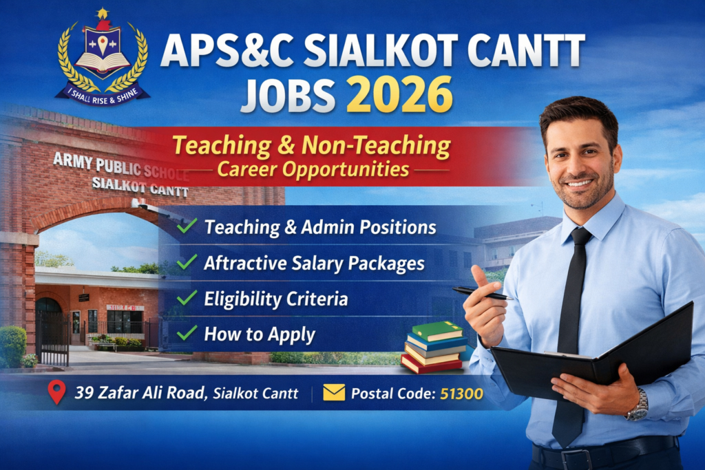 APS&C Sialkot Cantt Jobs 2026