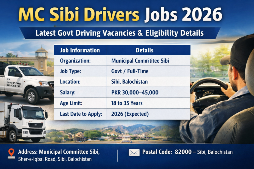 MC Sibi Drivers Jobs in 2026
