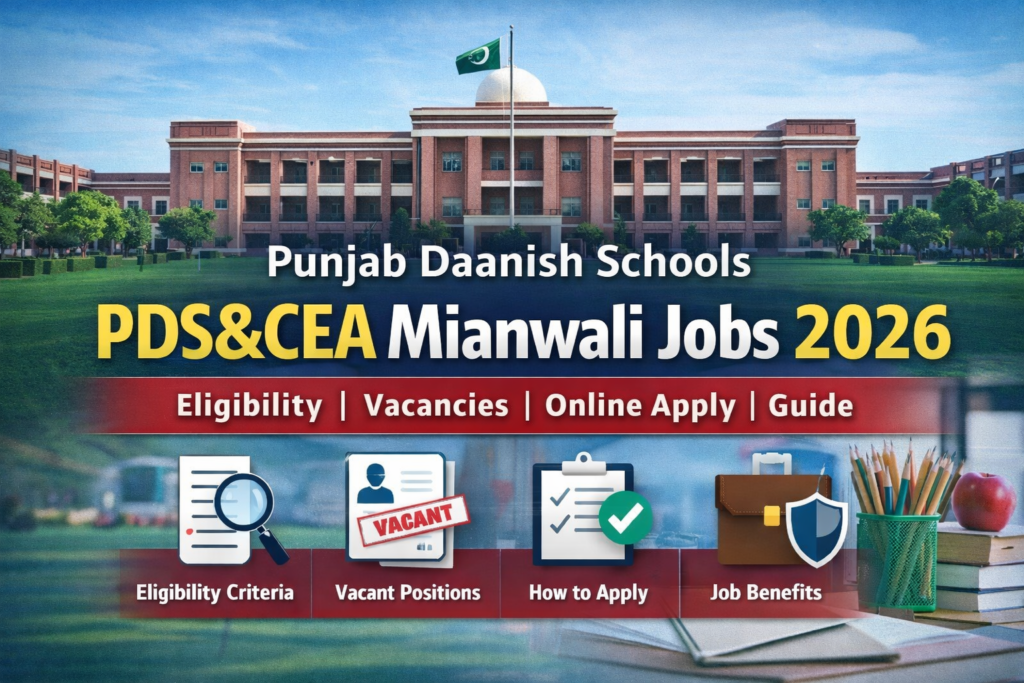 Punjab Daanish Schools PDS&CEA Mianwali Jobs 2026