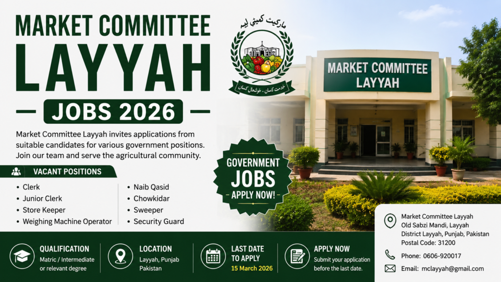 Market Committee Layyah Jobs 2026