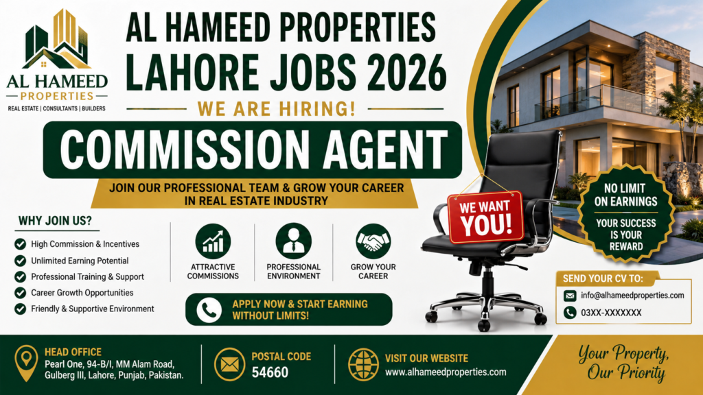 Al Hameed Properties Lahore Jobs 2026